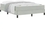 vidaXL Boxspringbett mit Matratze Hellgrau 160 x 220 cm Stoff - Grau