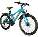 Bergsteiger Broome 26 Zoll Kinderfahrrad, Shimano 21 Gang-Schaltung, StVZO, 
