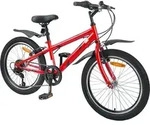 vidaXL Kinderfahrrad 24 Zoll 6-Speed f&uuml;r 8-12 Jahre alt Rot - Rot