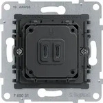 Legrand SEANO Typ C+C USB Ladesteckdosen-Einsatz, zweifach mit Power Delivery System,