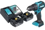 Makita DHP 490 RG Akku Schlagbohrschrauber 18 V 65 Nm Brushless + 2x Akku 6,0...