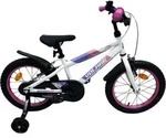 Volare Lily Kinderfahrrad - M&auml;dchen - 16 Zoll - Wei&szlig; Rosa Lila - Zwei...