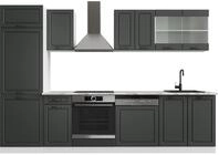 K&uuml;chenzeile Vicco R-Line Anthrazit Landhaus/Wei&szlig; 300 cm , AP Marmor, Model 49492