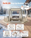VEVOR Pop-up-Bubble-Zelt, 336x305x220 cm, transparentes Campingzelt,