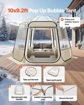VEVOR Pop-up-Bubble-Zelt, 305 x 275 x 220 cm, transparentes Campingzelt,