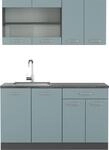 Singlek&uuml;che Vicco R-Line Blau-Grau 140 cm ohne Arbeitsplatte, Model 41027