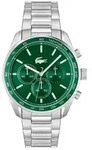Chronograph Klassisch Lacoste Gr&uuml;n Kollektion - mann - Silber
