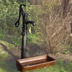 Schwengelpumpe + Pumpenst&auml;nder Antik Nostalgie Gusseisen Handpumpe Gartenpumpe