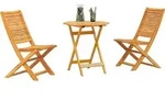 vidaXL Klapp Bistro Set 3 pcs Braun Massivholz Akazie - Braun