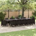 vidaXL Gartentisch Braun 400 x 100 x 73 cm Poly-Rattan
