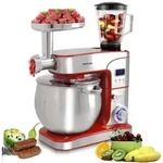 Syntrox Germany K&uuml;chenmaschine 2000W 12L Edelstahlsch&uuml;ssel Digital rot - Rot