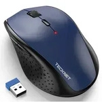 TECKNET Kabellose Maus, 4800 DPI 2.4G Funkmaus mit USB Empf&auml;nger, 30 Monate