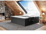 MEBLINI Boxspringbett mit Bettkasten - Gepolstert Doppelbett mit Matratze und Topper