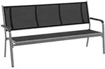 KETTLER Basic Plus 3er Bank, anthrazit/anthrazit, Aluminium/Outdoorgewebe -