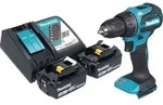 Makita DDF 490 RF Akku Bohrschrauber 18 V 65 Nm 1/2" Brushless + 2x Akku 3,0 Ah...