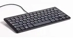 Raspberry Pi USB Tastatur QWERTY Schwarz mit 3-Port Hub - Schwarz
