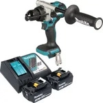 Makita DHP 492 RF Akku Schlagbohrschrauber 18 V 141 Nm Brushless + 2x Akku 3,0...