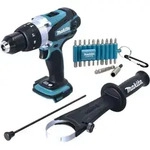 Makita DHP 458 Z Akku Schlagbohrschrauber 18 V 91 Nm + 22 tlg. Bit Set - ohne...
