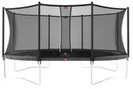 BERG Trampolin Grand Favorit Regular 520 + Sicherheitsnetz Comfort Grau -...
