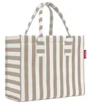Reisenthel Daily Shopper summerstripes coffee - Beige/Wei&szlig;