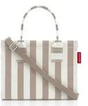 Reisenthel dailyshopper XS summerstripes coffee - Beige/Wei&szlig;