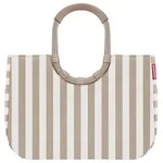 Reisenthel Loopshopper L summerstripes coffee - Beige/Wei&szlig;