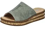 Rieker Damen Pantolette breiter Riemen Keilabsatz Kork 62905, Gr&ouml;&szlig;e:37 EU,