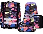 McNeill Schulranzen Perfecto Disney Schoolbag Set 8-teilig Stitch Black bunt -...