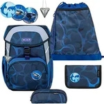 Belmil Belmil Maxi ergonomisches Schulranzen-Set 5-teilig "Wave Storm" - Blau