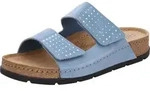Rohde Damen Pantolette Leder Kork Klettverschluss Glitzer Soave 5414, Gr&ouml;&szlig;e:38 EU,