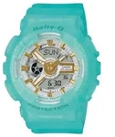 Baby-G Damenuhr Casio Armbanduhr BA-110SC-2AER - Gr&uuml;n/Rosa