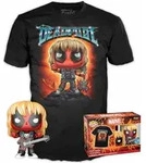 Funko Pop! Deadpool Heavy Metal T-Shirt mit Figur, S, schwarz - Orange
