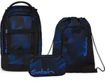 Satch, Schulrucksack-Set PACK Seismic Blue 3-teilig, ab 5. Klasse - Blau