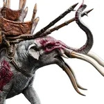 Herr der Ringe Mini Statue Mumak in Battle 17 cm - Grau