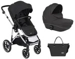 Kikkaboo Kinderwagen Thea 2 in 1 Babywanne, Wickeltasche, Fu&szlig;abdeckung, Korb schwarz