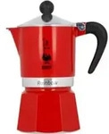 Bialetti Espressokocher &raquo;RAINBOW &laquo;, bis zu 3 Tassen Farbe:rot
