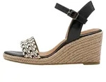 Tamaris Damen Sandalette mit Keilabsatz und Tweed-Optik 1-28376-46, Gr&ouml;&szlig;e:37...