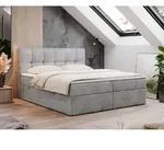Boxspringbett 180x200 mit Bettkasten, Bett mit Multipocket - Matratze H3 Topper,