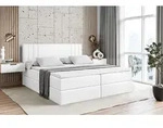 ALTDECOR Boxspringbett mit H4 Matratze und Topper - 180 x 200 cm - IDRIKO - Wei&szlig;