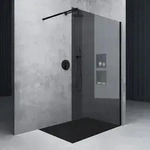 Mai & Mai 130x200cm Walk-In Dusche Schwarz Duschwand f&uuml;r Dusche Duschabtrennung