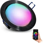 SSC-LUXon RX-3 LED Einbauleuchte schwarz rund flach - inkl. GX53 smart LED 6W RGB CCT