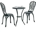 vidaXL Garten Bistro Set 3 pcs Gr&uuml;n Aluminium - Gr&uuml;n