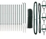 vidaXL Schwei&szlig;drahtzaun mit Spikes 25 x 0,8 m (B x H) - Gr&uuml;n
