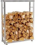 CLP Kaminholzst&auml;nder Keri V2 Edelstahl edelstahl 25x80x125 cm - Grau