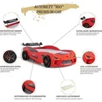Autobett Kinderbett 'Rio' 90x200 Carbon mit LED Leuchte inkl.Lattenrost, Farbe