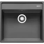 PYRAMIS Sp&uuml;le CAMEA 53x50 in IRON GREY / Granitsp&uuml;le / Steinsp&uuml;le / Ausschnitt 510
