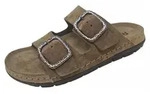 Rohde Damen Pantolette mit zwei Schnallen aus Velourleder Rodigo-D 5893, Gr&ouml;&szlig;e:40