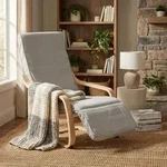 Homestyle4u Freischwinger Relaxsessel Cord grau mit Fu&szlig;st&uuml;tze verstellbar