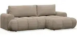 Selsey Ombo Mini - Ecksofa mit Schlaffunktion, Bettkasten und Pl&uuml;sch-Bezug,