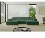 ALTDECOR Ecksofa in U-Form IREA-U1 301x165x80 cm Gr&uuml;n Corner Sofa Bett Eckcouch